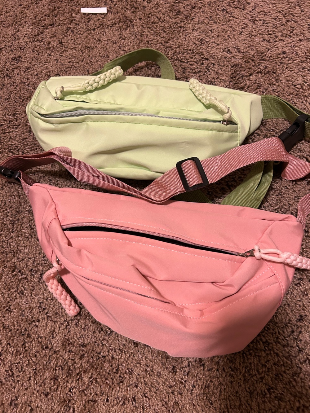 Lightweight Pink & Light Green fanny packs Bags
